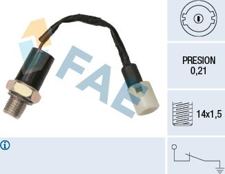 FAE 12510 - Датчик, давление масла abcparts.ee