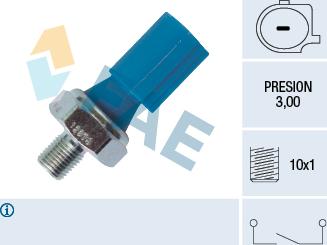 FAE 12874 - Датчик, давление масла abcparts.ee