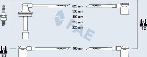 FAE 85480 - Комплект проводов зажигания abcparts.ee