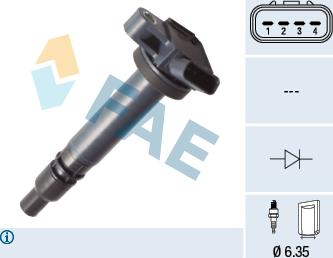FAE 80417 - Катушка зажигания abcparts.ee