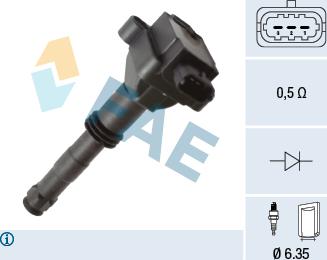 FAE 80427 - Катушка зажигания abcparts.ee