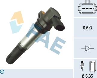 FAE 80392 - Катушка зажигания abcparts.ee