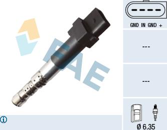 FAE 80323 - Катушка зажигания abcparts.ee