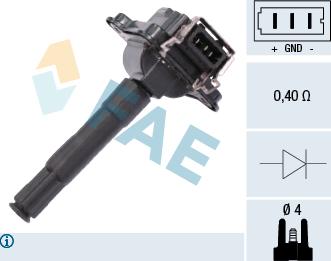 FAE 80252 - Катушка зажигания abcparts.ee