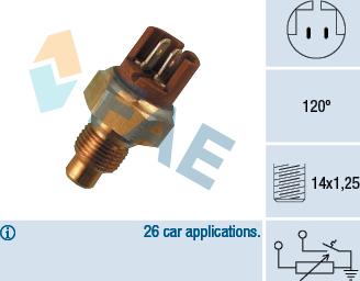 FAE 34130 - Датчик температуры ОЖ, охлаждающей жидкости abcparts.ee