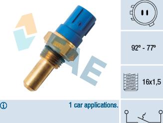 FAE 36380 - Термовыключатель, вентилятор радиатора / кондиционера abcparts.ee