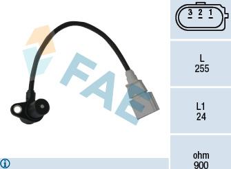 FAE 79050 - Датчик положения Коленвала, RPM abcparts.ee