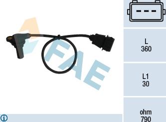 FAE 79061 - Датчик RPM, частота вращения abcparts.ee