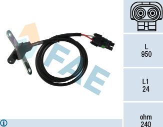 FAE 79026 - Датчик положения Коленвала, RPM abcparts.ee