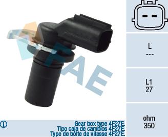 FAE 79136 - RPM датчик АКПП, частота вращения автомат. коробки abcparts.ee