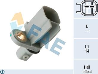 FAE 78450 - ABS датчик, частота вращения колеса abcparts.ee