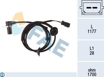 FAE 78420 - ABS датчик, частота вращения колеса abcparts.ee