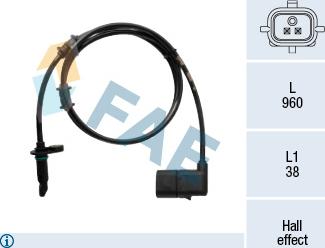 FAE 78535 - ABS датчик, частота вращения колеса abcparts.ee