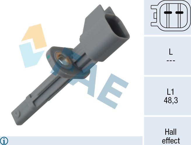 FAE 78645 - ABS датчик, частота вращения колеса abcparts.ee