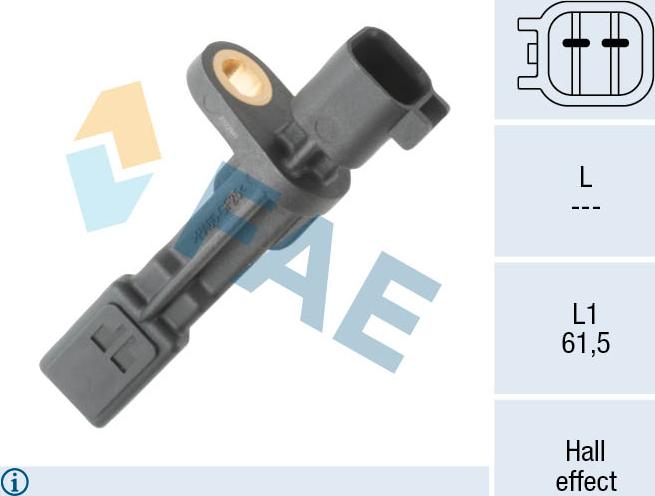 FAE 78601 - ABS датчик, частота вращения колеса abcparts.ee