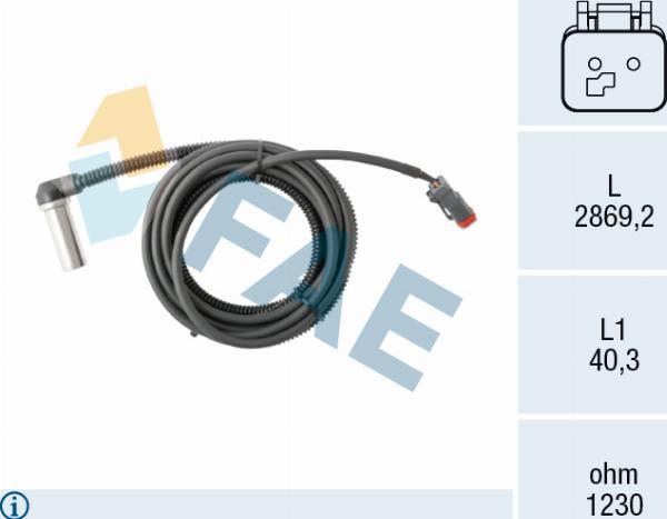 FAE 78682 - ABS датчик, частота вращения колеса abcparts.ee