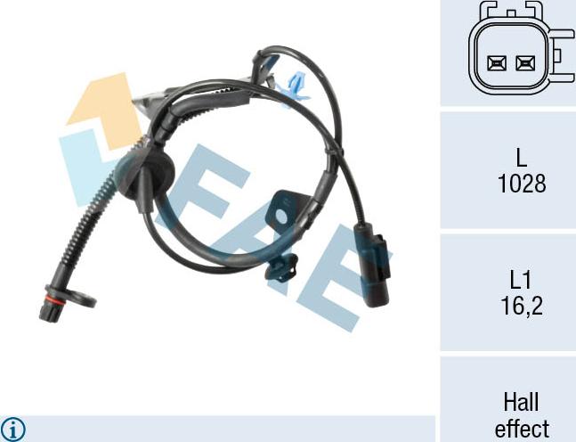 FAE 78633 - ABS датчик, частота вращения колеса abcparts.ee