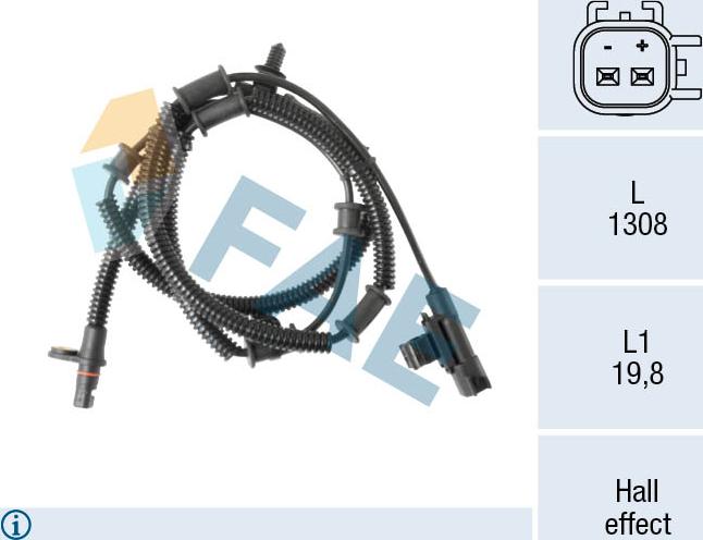 FAE 78670 - ABS датчик, частота вращения колеса abcparts.ee