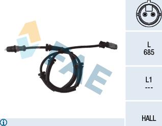 FAE 78095 - ABS датчик, частота вращения колеса abcparts.ee