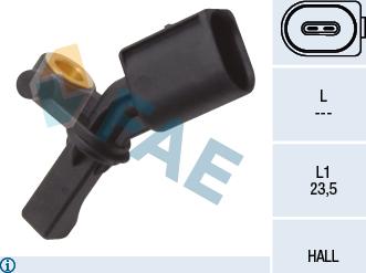 FAE 78010 - ABS датчик, частота вращения колеса abcparts.ee