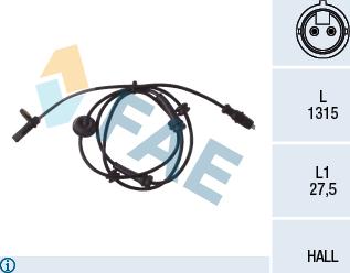 FAE 78030 - ABS датчик, частота вращения колеса abcparts.ee