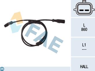 FAE 78120 - ABS датчик, частота вращения колеса abcparts.ee