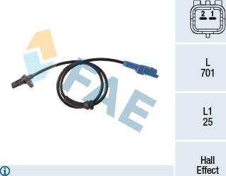 FAE 78304 - ABS датчик, частота вращения колеса abcparts.ee