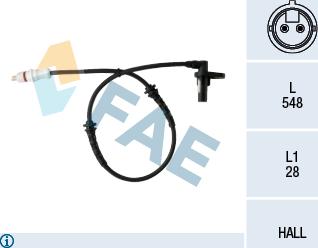 FAE 78325 - ABS датчик, частота вращения колеса abcparts.ee
