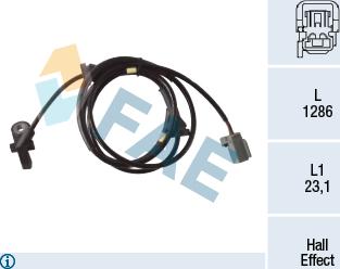 FAE 78287 - ABS датчик, частота вращения колеса abcparts.ee