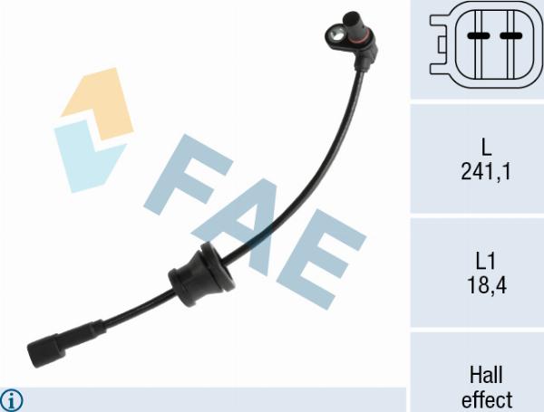 FAE 78761 - ABS датчик, частота вращения колеса abcparts.ee
