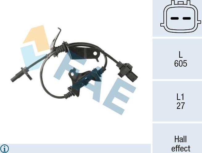FAE 78717 - ABS датчик, частота вращения колеса abcparts.ee