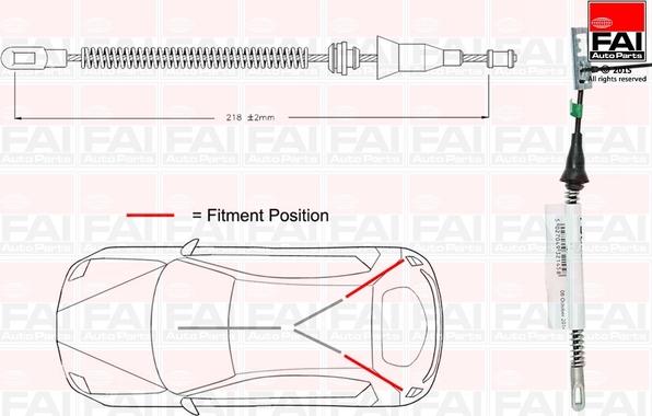 FAI AutoParts FBC0078 - Тросик, cтояночный тормоз abcparts.ee