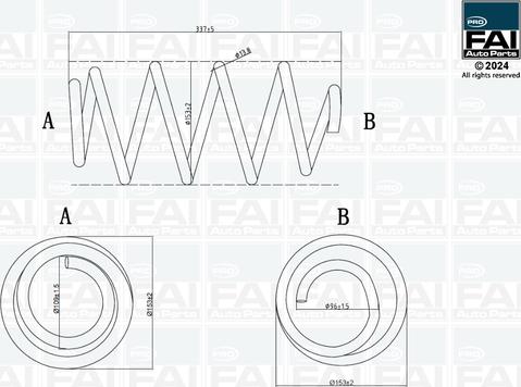 FAI AutoParts FPCS134 - Пружина ходовой части abcparts.ee