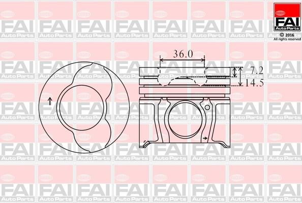 FAI AutoParts PK3-000 - Поршень abcparts.ee