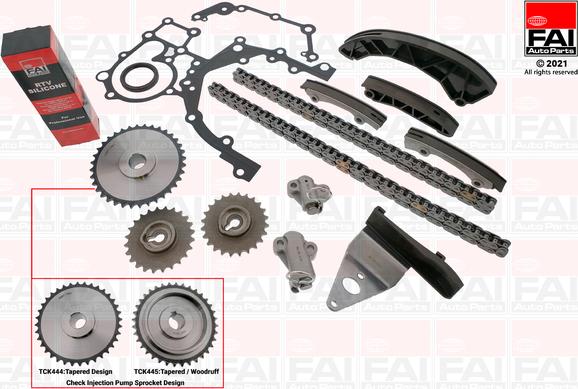 FAI AutoParts TCK444 - Комплект цепи привода распредвала abcparts.ee