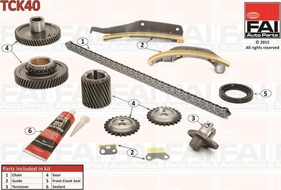FAI AutoParts TCK40 - Комплект цепи привода распредвала abcparts.ee