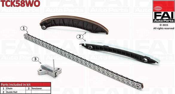 FAI AutoParts TCK58WO - Комплект цепи привода распредвала abcparts.ee