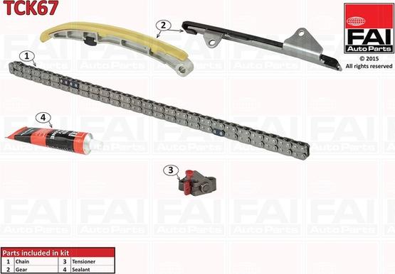 FAI AutoParts TCK67 - Комплект цепи привода распредвала abcparts.ee
