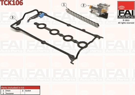 FAI AutoParts TCK106 - Комплект цепи привода распредвала abcparts.ee