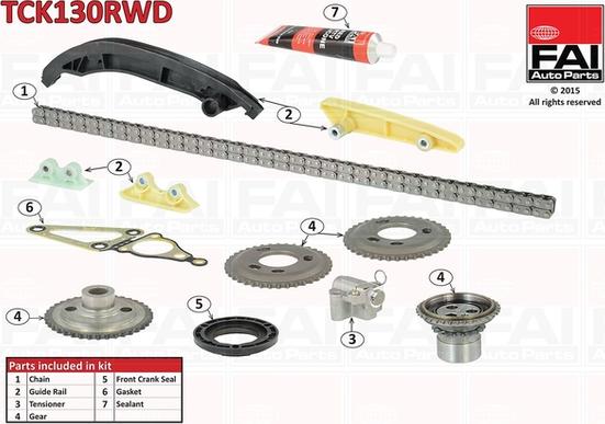 FAI AutoParts TCK130RWD - Комплект цепи привода распредвала abcparts.ee