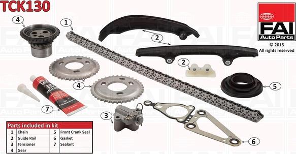 FAI AutoParts TCK130 - Комплект цепи привода распредвала abcparts.ee