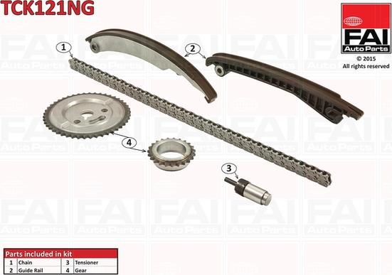 FAI AutoParts TCK121NG - Комплект цепи привода распредвала abcparts.ee