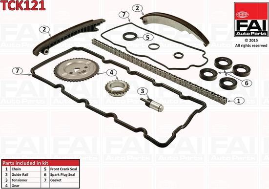 FAI AutoParts TCK121 - Комплект цепи привода распредвала abcparts.ee