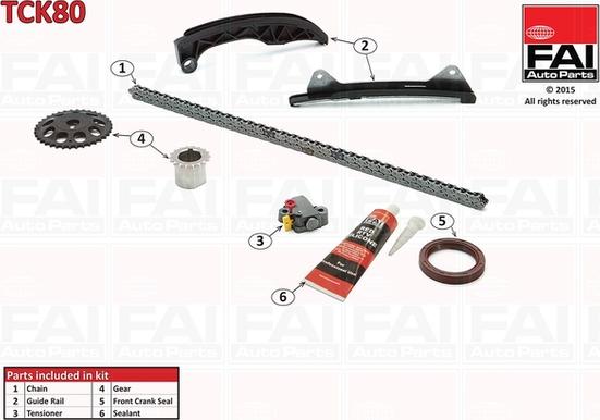 FAI AutoParts TCK80 - Комплект цепи привода распредвала abcparts.ee