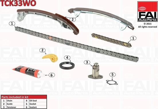 FAI AutoParts TCK33WO - Комплект цепи привода распредвала abcparts.ee