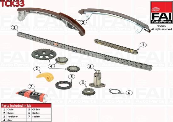 FAI AutoParts TCK33 - Комплект цепи привода распредвала abcparts.ee