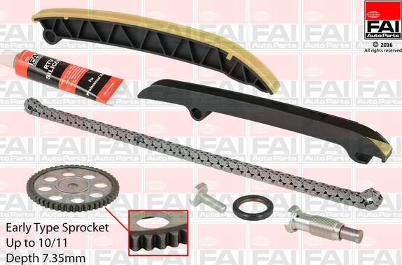 FAI AutoParts TCK208 - Комплект цепи привода распредвала abcparts.ee