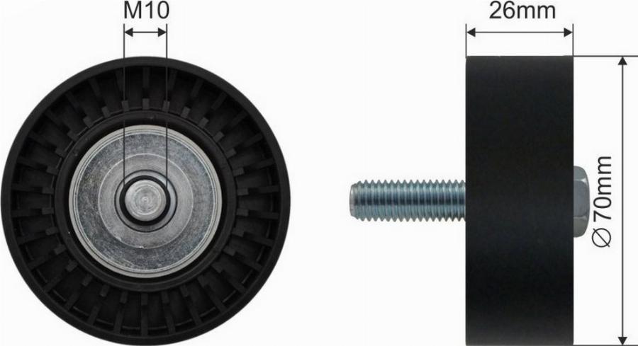 Fast FT44530 - Ролик, поликлиновый ремень abcparts.ee