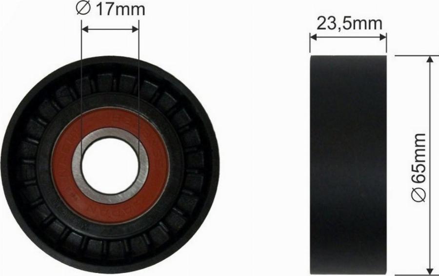 Fast FT44521 - Ролик, поликлиновый ремень abcparts.ee