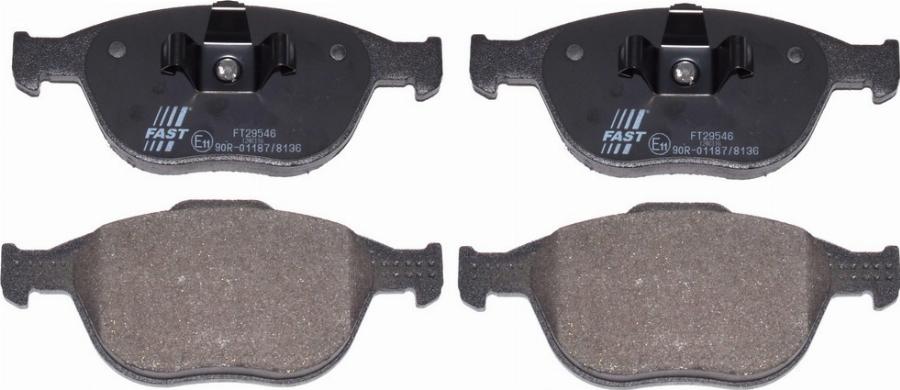 Fast FT29546 - Тормозные колодки, дисковые, комплект abcparts.ee